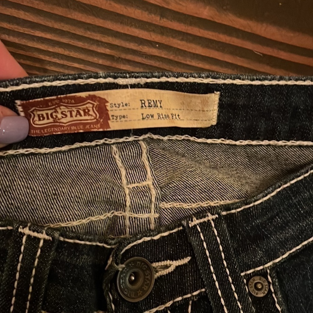 Women’s Big Star Remy Low Rise Bootcut Size 28R - Picture 2 of 8